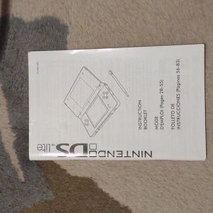 Nintendo DS lite instruction Booklet